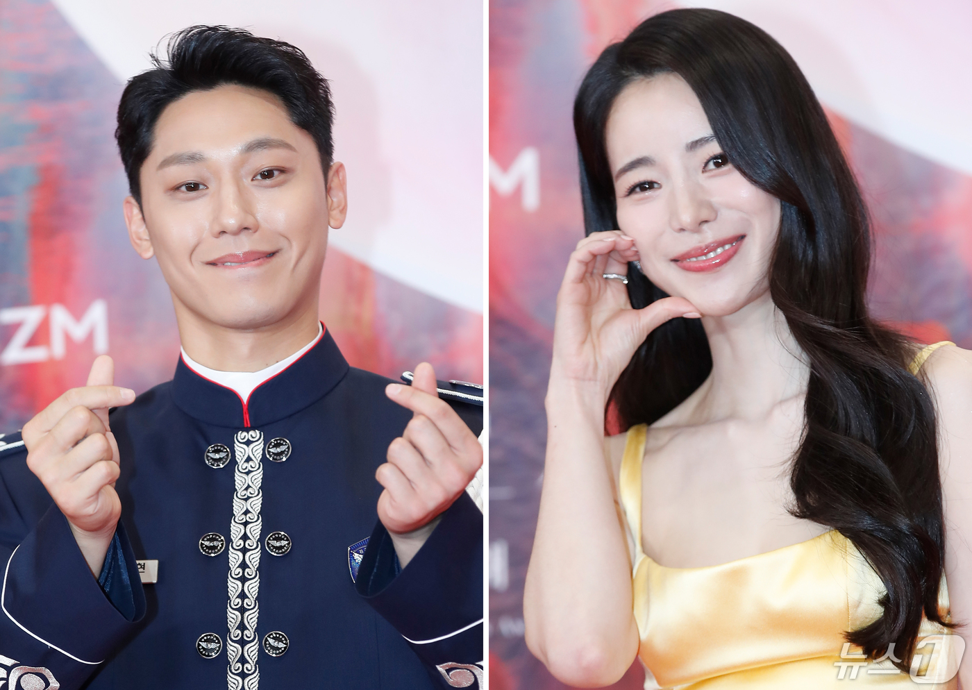 (서울=뉴스1) 권현진 기자 = 공개 열애 중인 배우 이도연과 임지연(오른쪽)이 7일 오후 서울 강남구 코엑스에서 열린 '60회 백상예술대상' 레드카펫 행사에서 포즈를 취하고 있다 …
