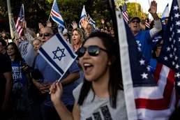 [포토]]'이스라엘을 위해 연대합시다' 맞불 시위