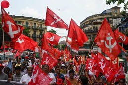 [포토]인도 공산당 콜카타 거리 행진