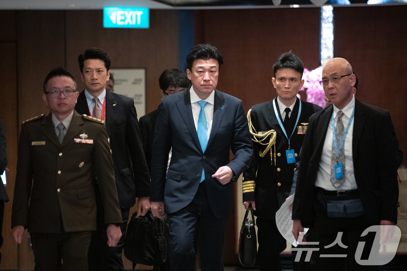 기하라 미노루 일본 방위상이 1일 싱가포르 샹그릴라 호텔에서 열린 아시아안보회의&#40;샹그릴라 대화&#41; 계기 한일 국방장관 회담에 참석하고 있다. 2024.6.1/뉴스1 ⓒ News1 이승배 기자