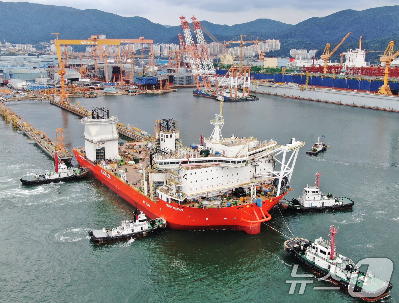 본문 이미지 - 대형 해상풍력기 모습  ⓒ News1 DB