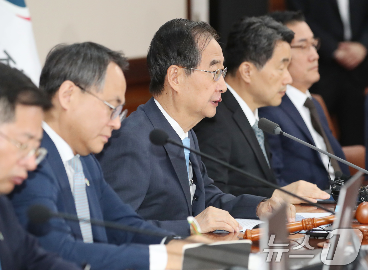 (서울=뉴스1) 임세영 기자 = 한덕수 국무총리가 11일 서울 종로구 정부서울청사에서 열린 국무회의에서 모두발언을 하고 있다. 2024.6.11/뉴스1