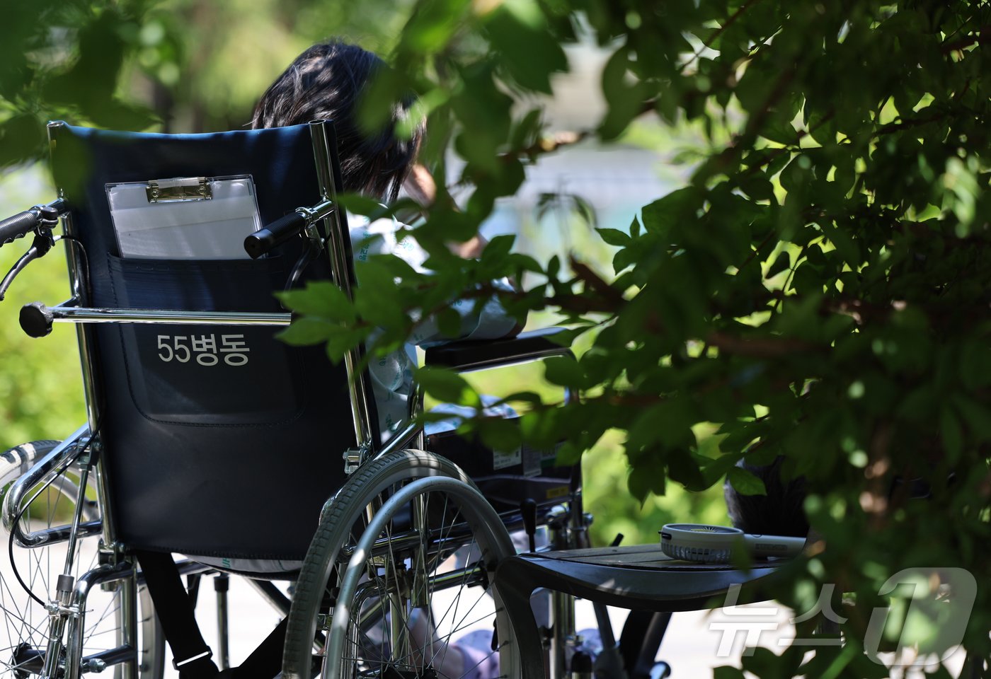 본문 이미지 - 서울대병원 집단휴진을 하루 앞둔 16일 서울 종로구 서울대학교 병원에서 환자가 휴식을 취하고 있다. 2024.6.16/뉴스1 ⓒ News1 김도우 기자