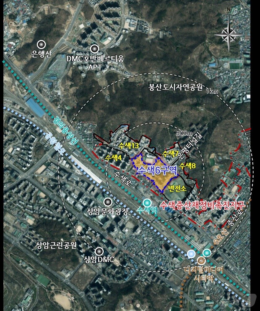본문 이미지 - 수색6재정비촉진구역 위치도.(서울시 제공)