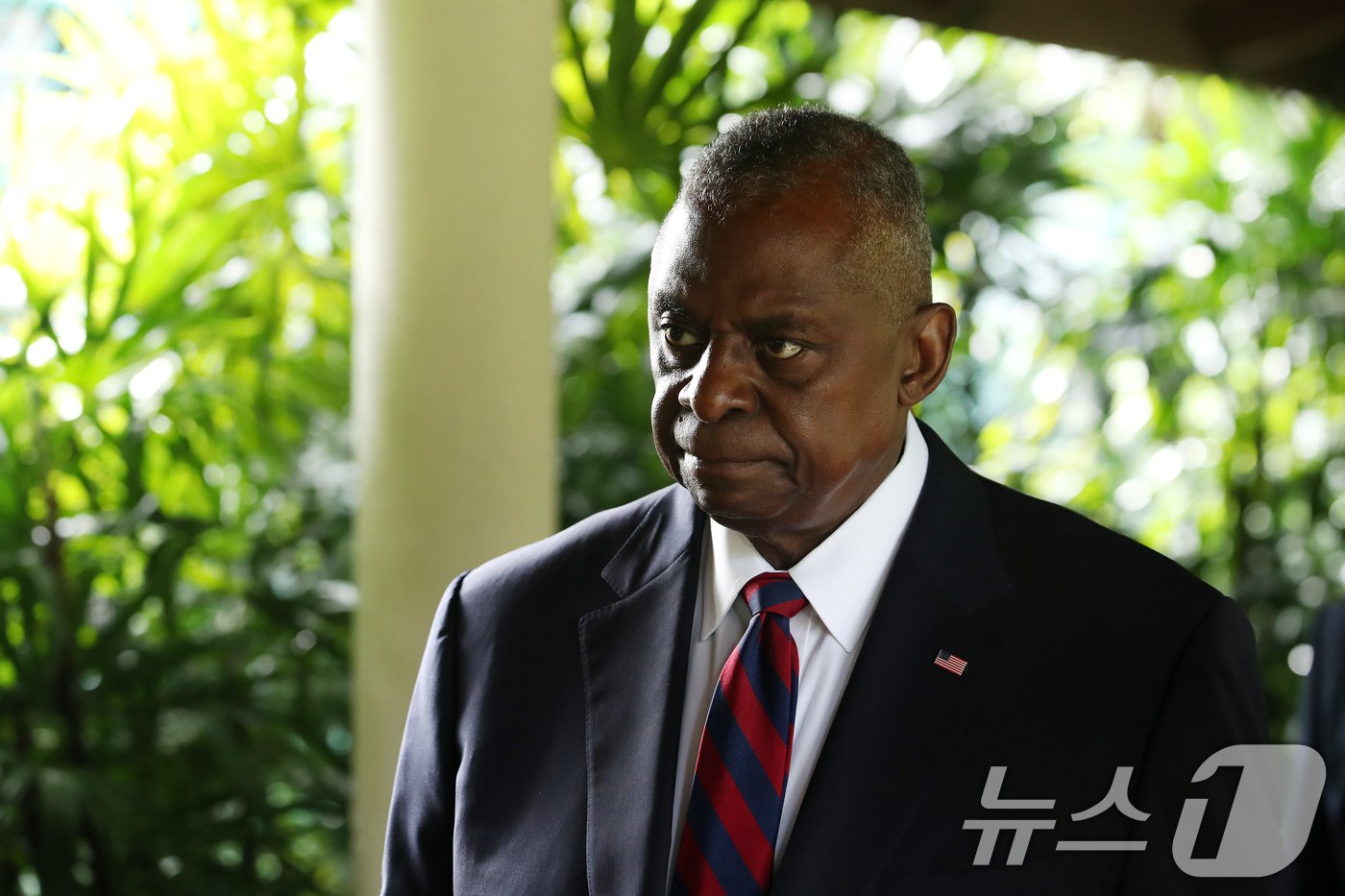 본문 이미지 - 로이드 오스틴 미국 국방장관이 2일 싱가포르 샹그릴라 호텔에서 열린 제21차 아시아안보회의(샹그릴라 대화) 계기 한-미 국방장관 회담에 참석하고 있다. 2024.6.2/뉴스1 ⓒ News1 이승배 기자