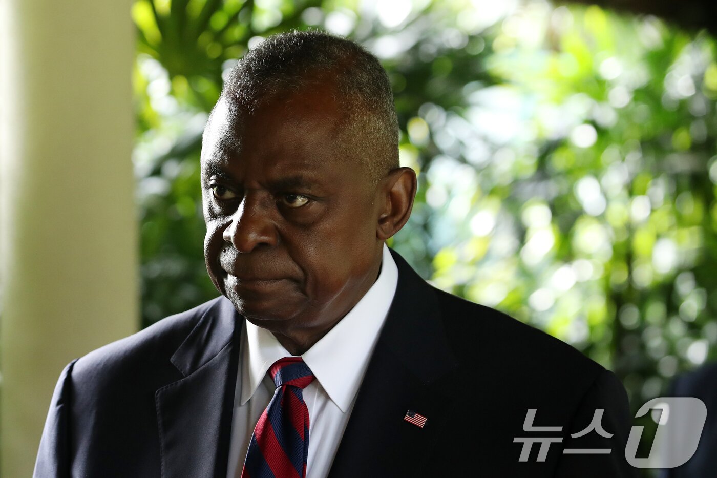 본문 이미지 - 로이드 오스틴 미국 국방장관이 2일 싱가포르 샹그릴라 호텔에서 열린 제21차 아시아안보회의(샹그릴라 대화) 계기 한-미 국방장관 회담에 참석하고 있다. 2024.6.2/뉴스1 ⓒ News1 이승배 기자