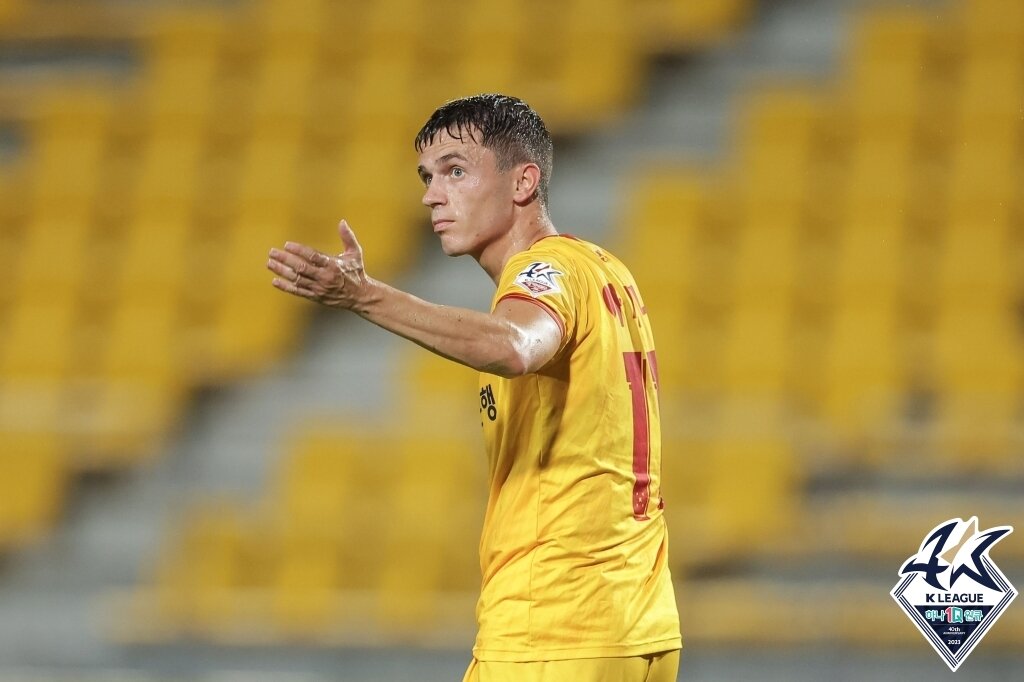 본문 이미지 - 광주FC 유니폼을 입은 야시르 아사니. (한국프로축구연맹 제공)