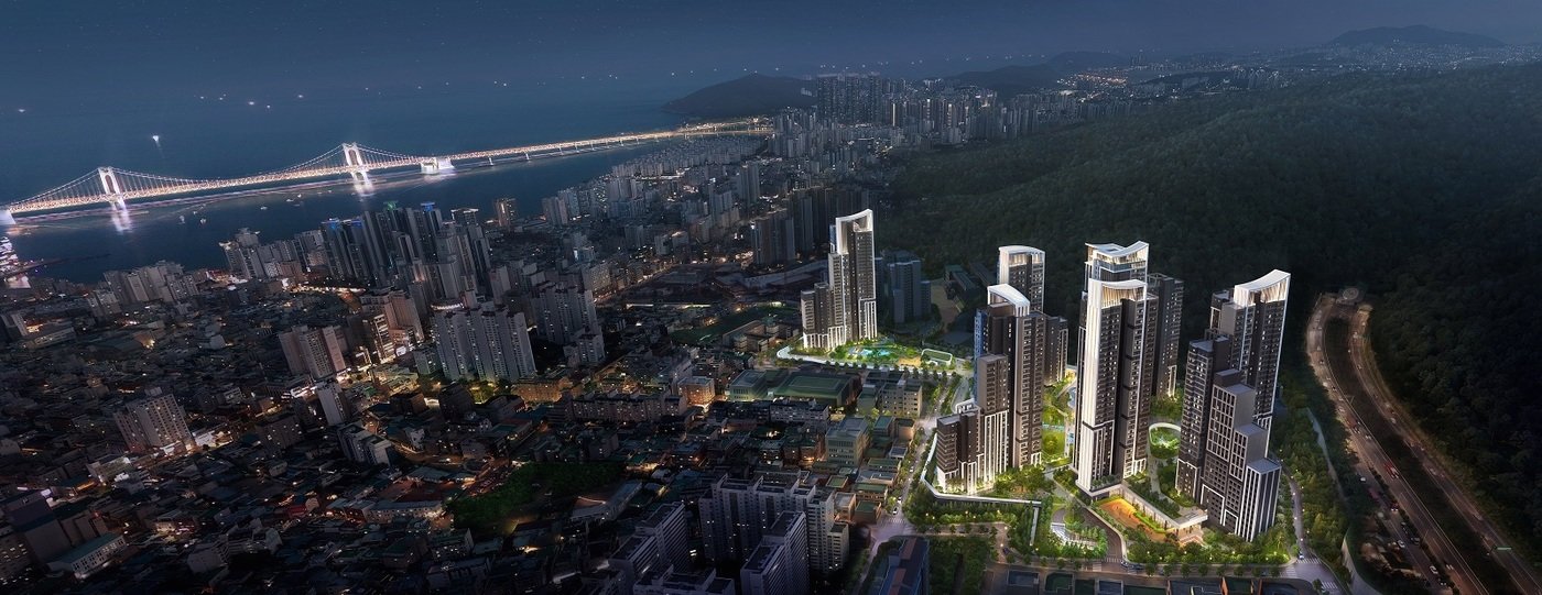 본문 이미지 - 광안3 재개발 조감도.(삼성물산 제공)