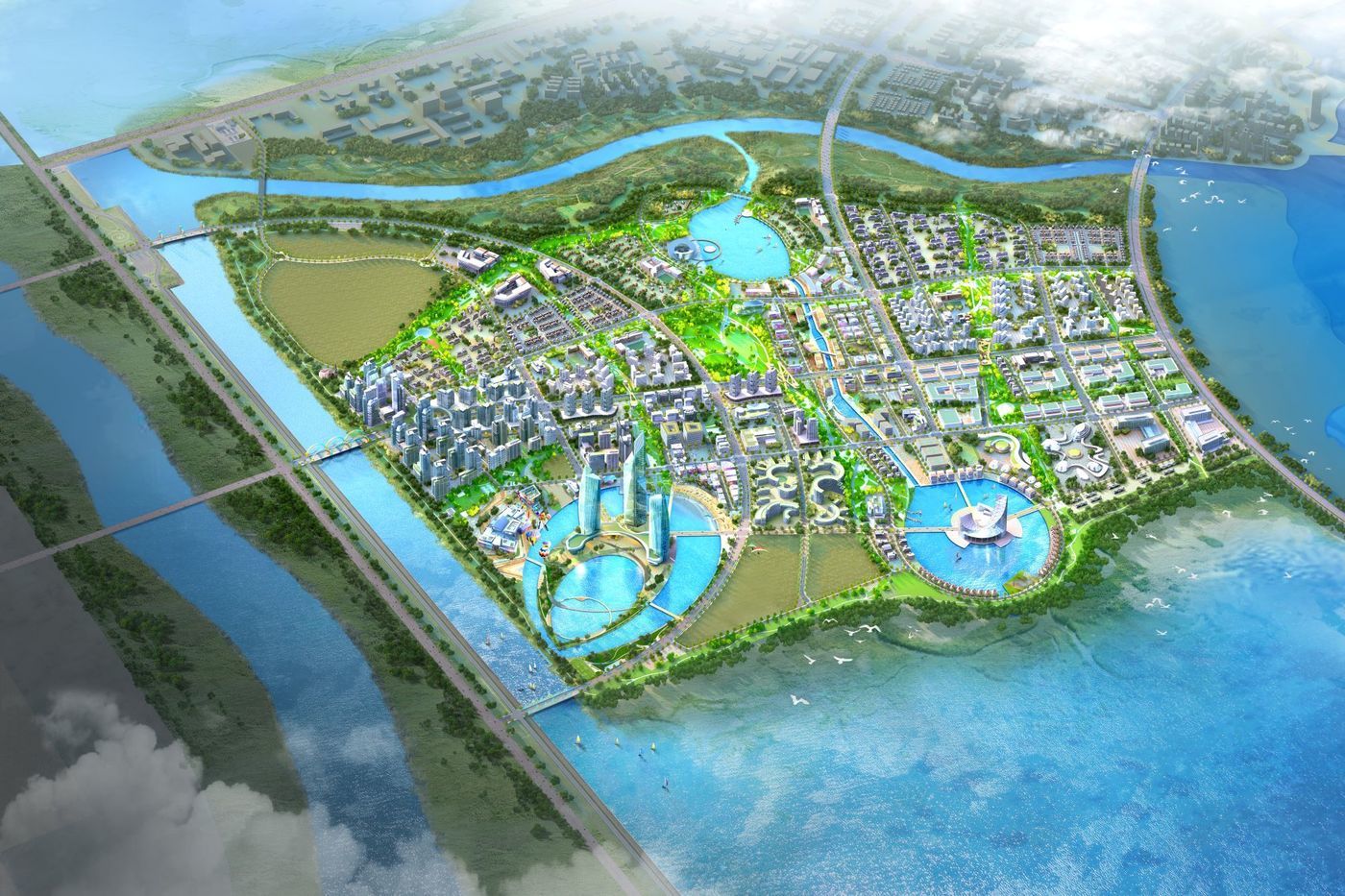 본문 이미지 - 새만금 스마트 수변도시 조감도.(새만금개발공사 제공)