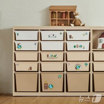 본문 이미지 - 한샘 샘키즈 수납장 라인프렌즈 협업 상품(한샘 제공) ⓒ News1 김민석 기자
