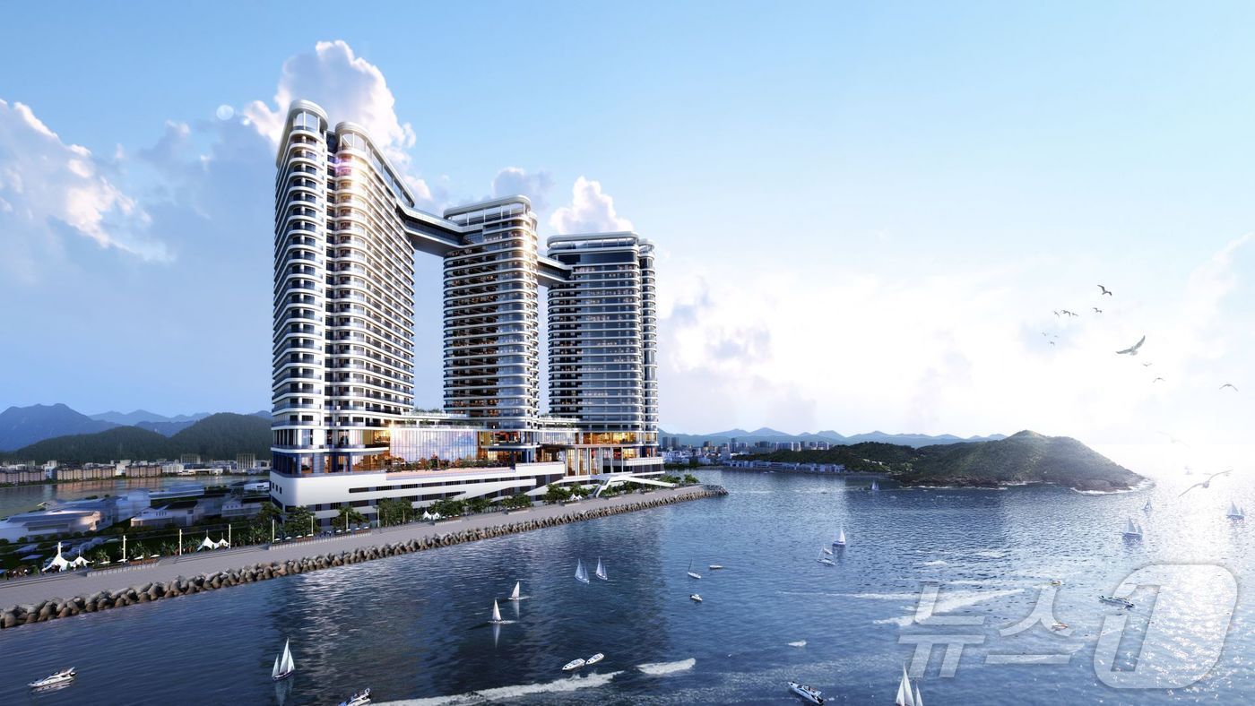 본문 이미지 - 카시아 속초 전경. 674개의 모든 객실에서 오션뷰를 감상할 수 있다.(카시아 속초 제공) 2024.5.28/뉴스1