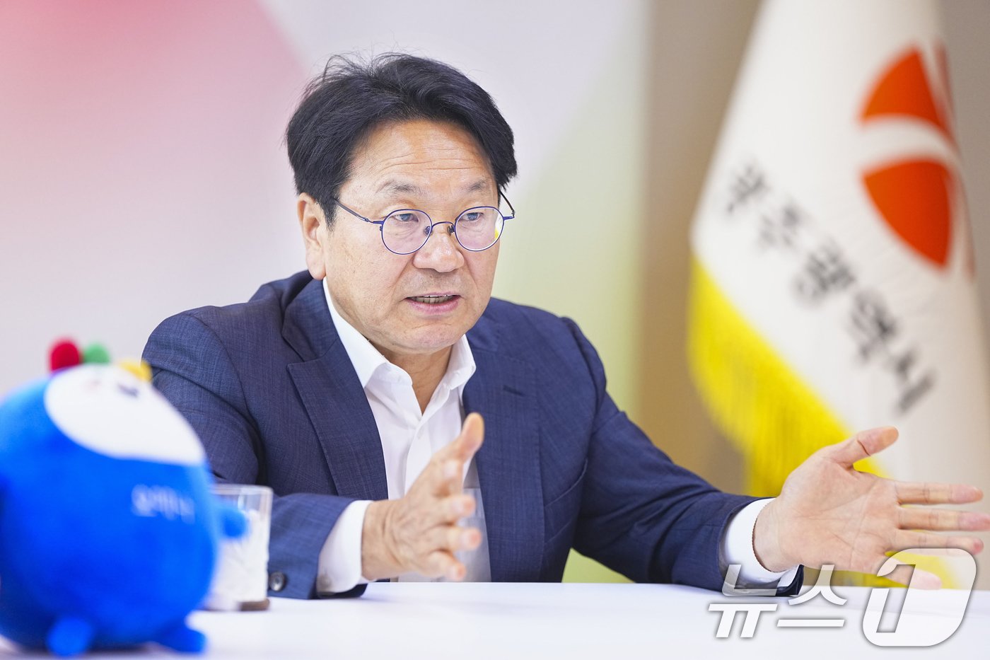 본문 이미지 - 취임 2주년을 맞아 뉴스1과 인터뷰하는 강기정 광주시장.(광주시 제공)/뉴스1 