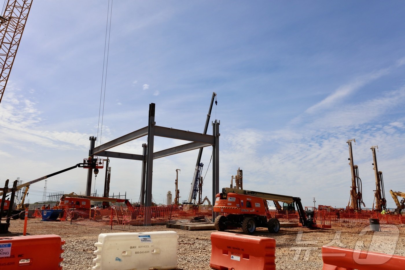 본문 이미지 - LG화학 테네시 양극재 공장 건설 현장 모습. 사진은 워싱턴특파원단 제공. 2024.5.31.