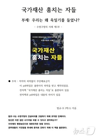 &#39;현충일 욱일기&#39; 논란 의사가 활동 중인 단체 &#39;법규-X&#39; 전자책&#40;이 씨 제공&#41;