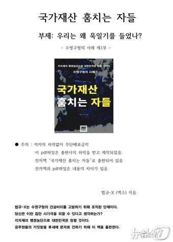 본문 이미지 - '현충일 욱일기' 논란 의사가 활동 중인 단체 '법규-X' 전자책(이 씨 제공)