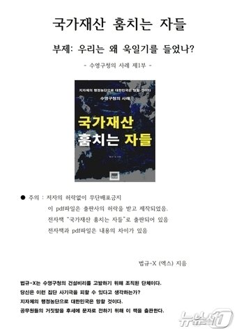 &#39;현충일 욱일기&#39; 논란 의사가 활동 중인 단체 &#39;법규-X&#39; 전자책&#40;이 씨 제공&#41;