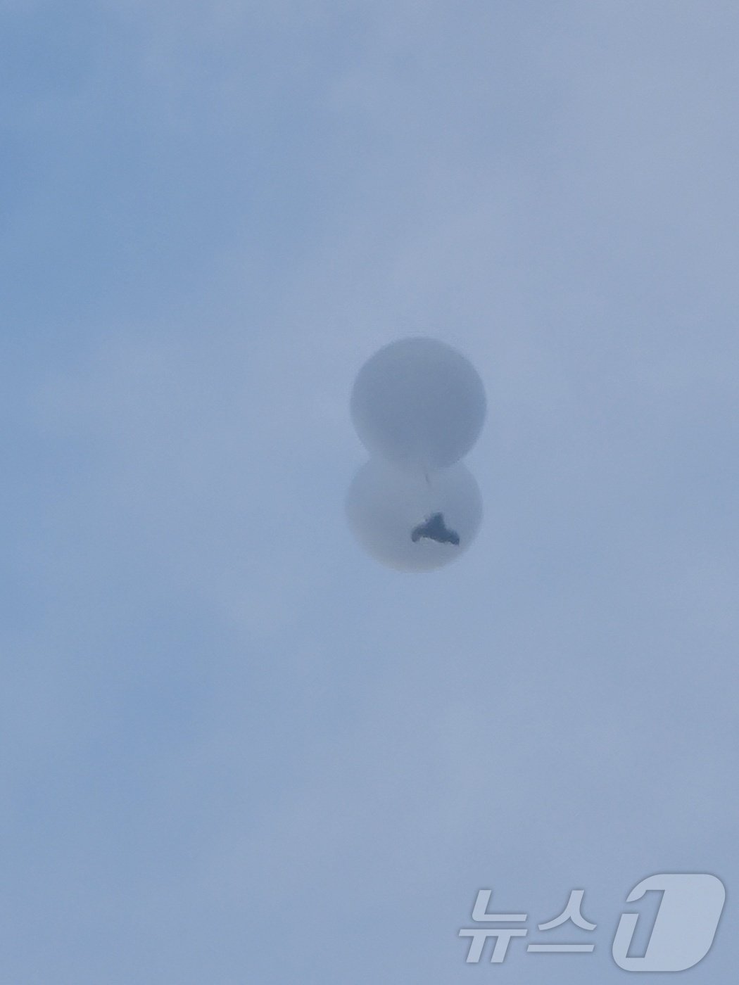 본문 이미지 - 9일 인천 상공을 떠다니는 북한 대남 오물풍선.&#40;인천소방본부 제공&#41;2024.6.9/뉴스1 ⓒ News1 박소영 기자