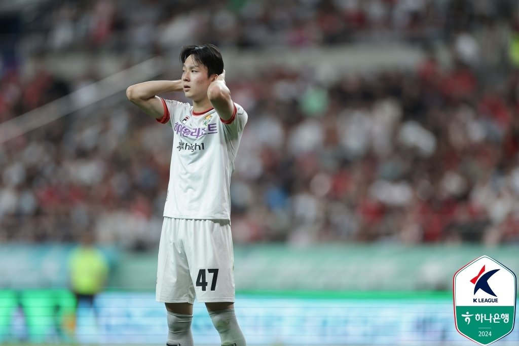 강원FC의 양민혁. &#40;한국프로축구연맹 제공&#41;