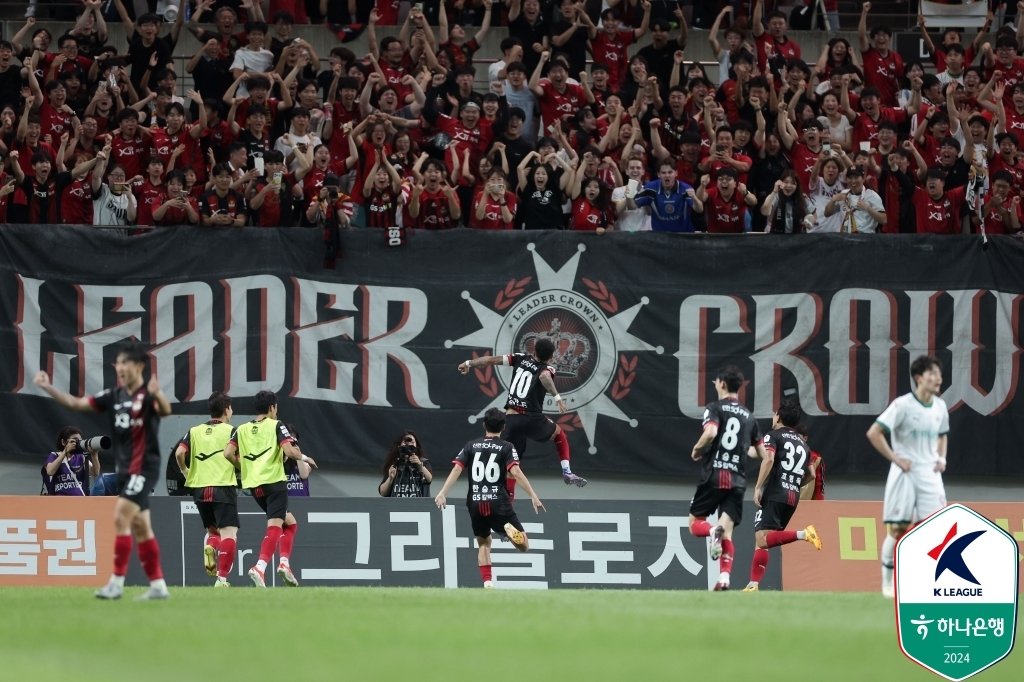 FC서울의 린가드가 득점 후 포효하고 있다. &#40;한국프로축구연맹 제공&#41;