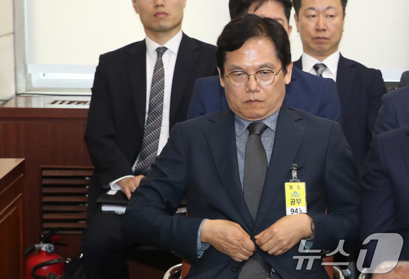 (서울=뉴스1) 이광호 기자 = 김철문 경북경찰청장이 11일 오전 서울 여의도 국회에서 열린 행정안전위원회 전체회의에 출석해 있다. 2024.7.11/뉴스1