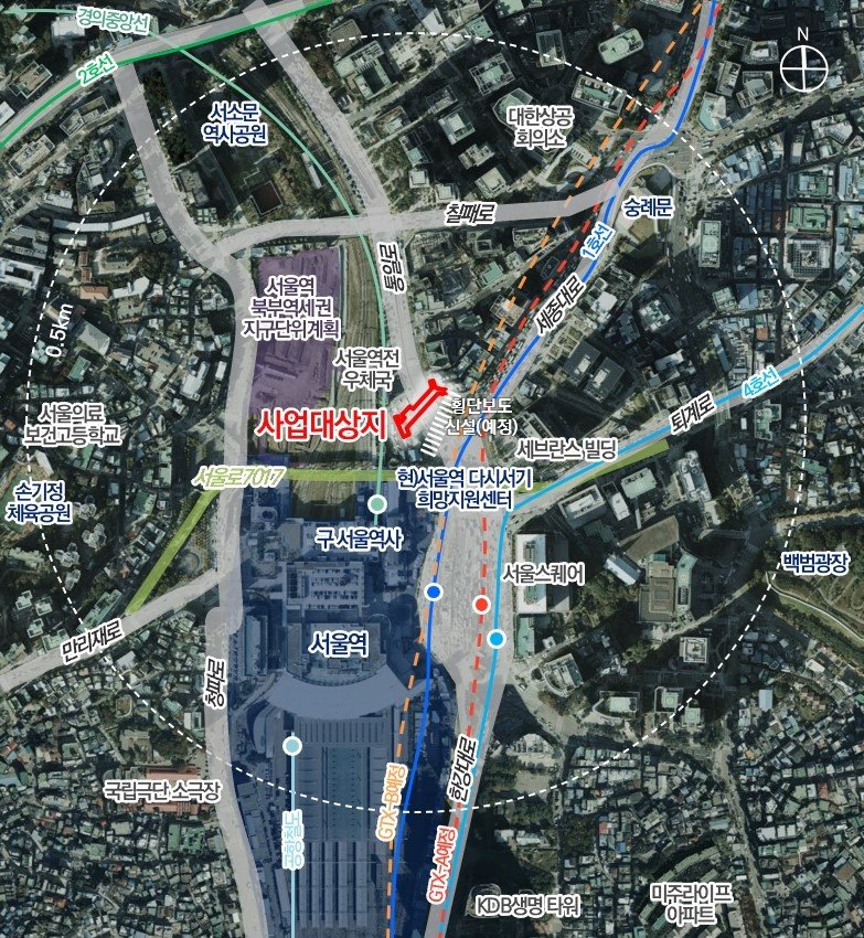 본문 이미지 - '서울역 희망 지원센터' 위치도(서울시 제공).