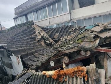 순천 단독주택 지붕 무너져