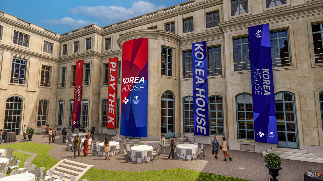 본문 이미지 - 올림픽 기간 파리에 마련되는 코리아하우스 내부 정원(CJ 제공)