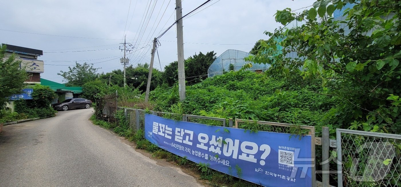 본문 이미지 - 고양시 덕양구 대곡역 인근에 붙은 현수막.2024.7.19/뉴스1 ⓒ News1 황보준엽 기자
