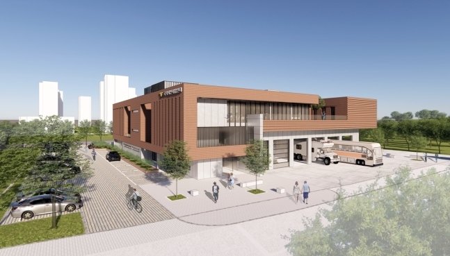 본문 이미지 -  내년 완공 예정인 국가재난대응시설 조감도. (행복청 제공) / 뉴스1