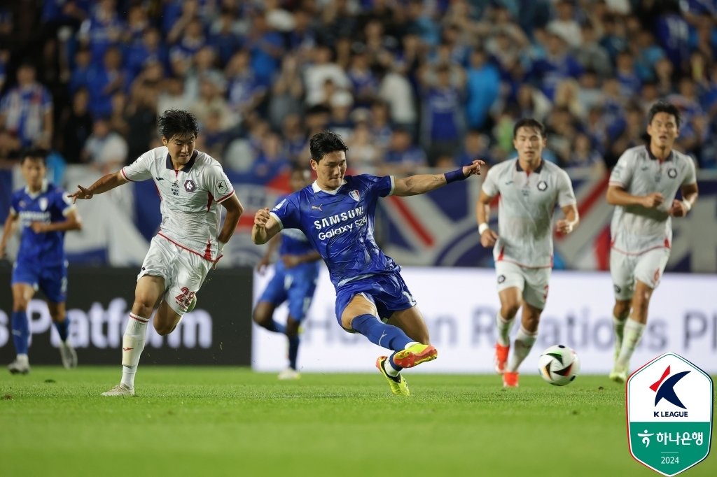 수원 삼성과 충북 청주가 0-0 무승부를 거뒀다.&#40;한국프로축구연맹 제공&#41; 