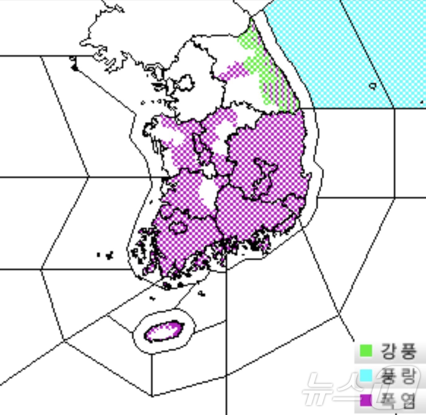 본문 이미지 - 21일 오전 10시 이후 특보 발령 현황(기상청 제공) ⓒ 뉴스1
