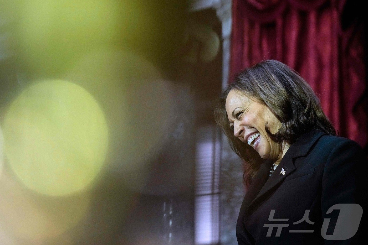 카멀라 해리스 미국 부통령의 웃는 모습 &lt;자료사진&gt; ⓒ AFP=뉴스1