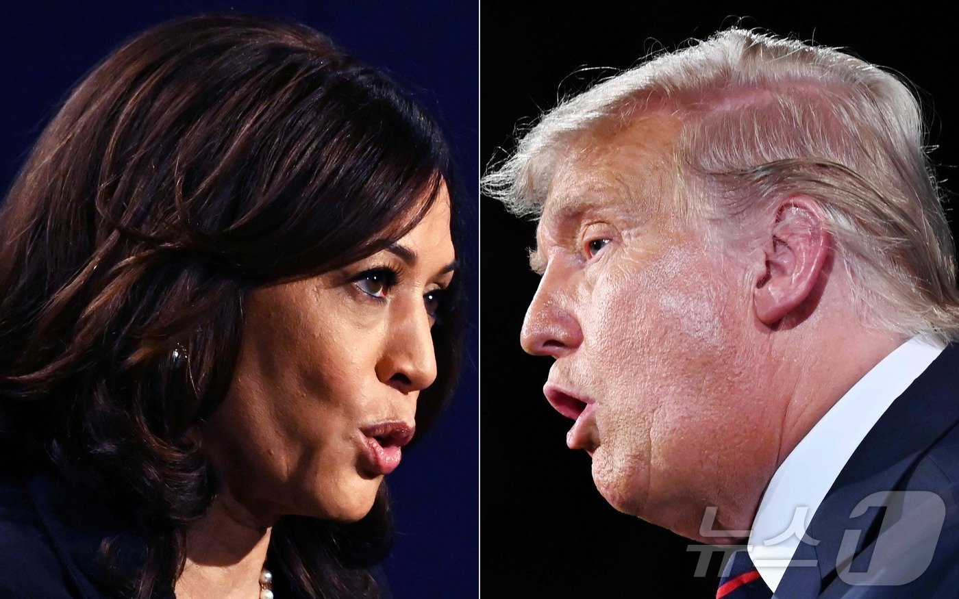본문 이미지 - 민주당 대선 후보 지명이 유력한 카멀라 해리스 미국 부통령과 공화당 대선 후보인 도널드 트럼프 전 미국 대통령. ⓒ AFP=뉴스1 ⓒ News1 김예슬 기자