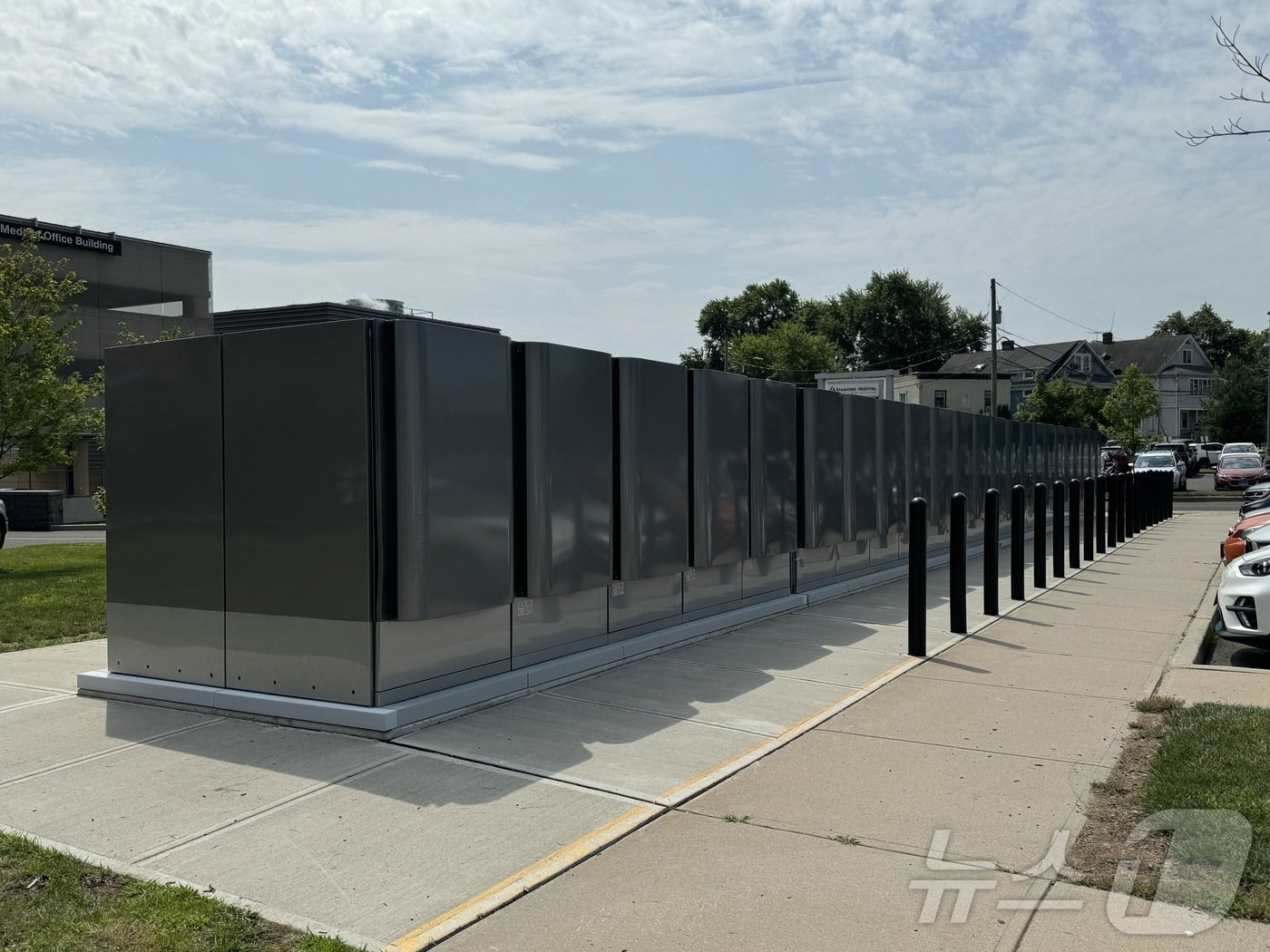 본문 이미지 - 미국 스탬퍼드(Stamford Hospital) 병원 내 연료전지시설 SMH000(2.0MW)의 모습. 2024.7.17/뉴스1 ⓒ News1 한지명 기자