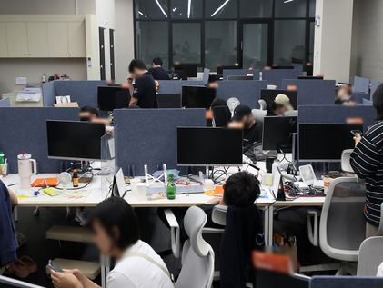 티몬 점거한 피해자들 '컴퓨터 본체 없는 티몬 사무실'