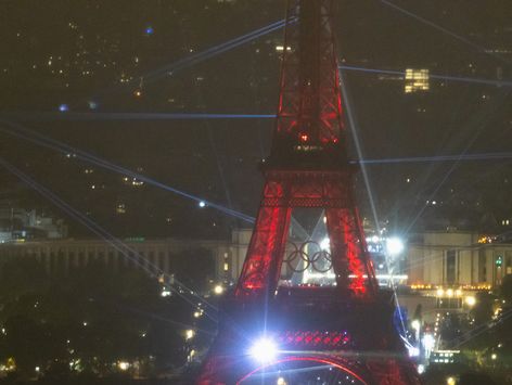 파리올림픽 개막, 에펠탑 레이저쇼