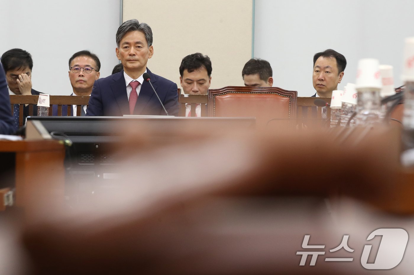 본문 이미지 - 조지호 경찰청장 후보자가 29일 오전 서울 여의도 국회 행정안전위원회 전체회의장에서 열린 인사청문회에 출석해 있다. 2024.7.29/뉴스1 ⓒ News1 이광호 기자