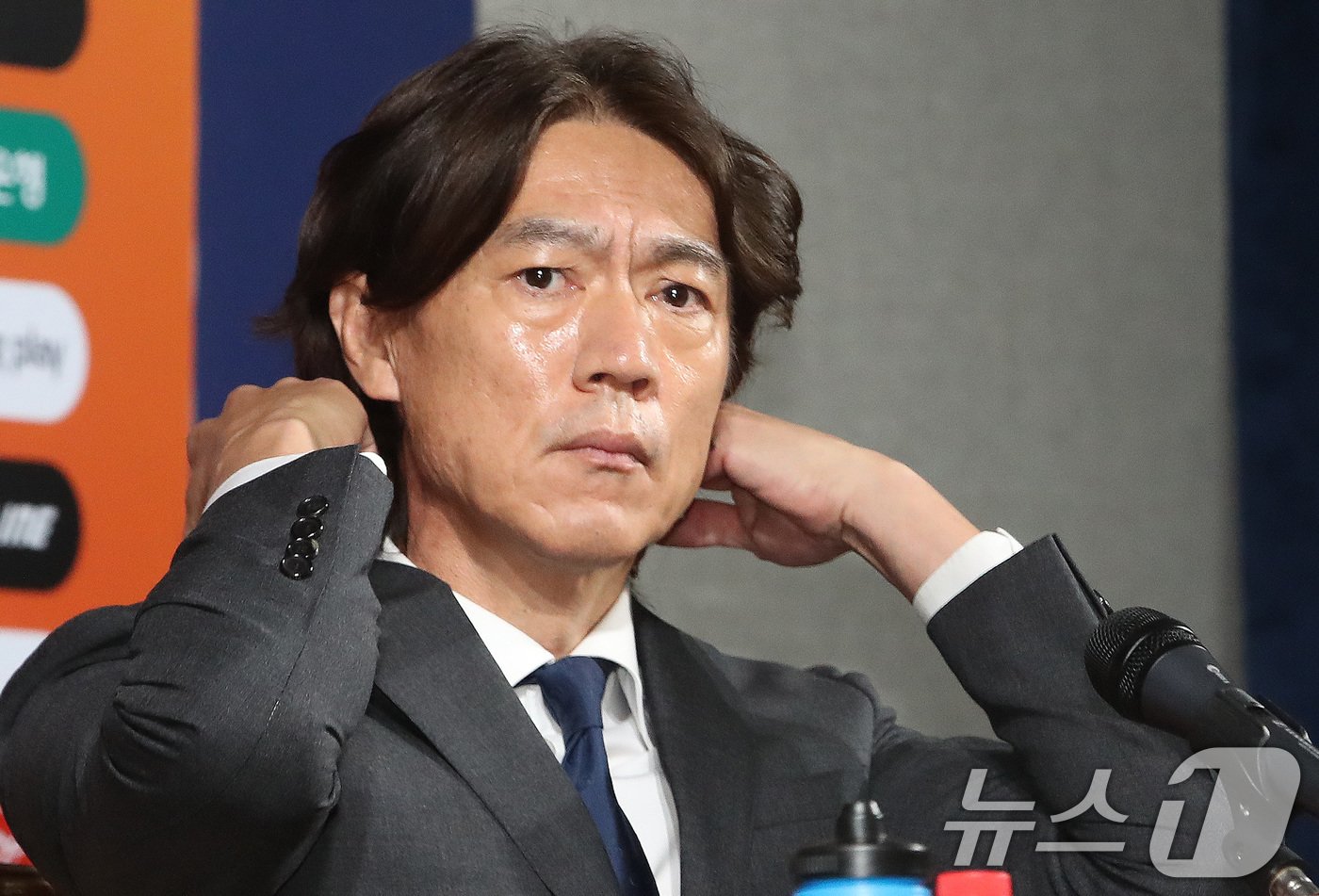 본문 이미지 - 홍명보 대한민국 축구 국가대표팀 감독이 29일 오전 서울 종로구 신문로 축구회관에서 열린 취임 기자회견에서 발언을 하고 있다. 2024.7.29/뉴스1 ⓒ News1 임세영 기자
