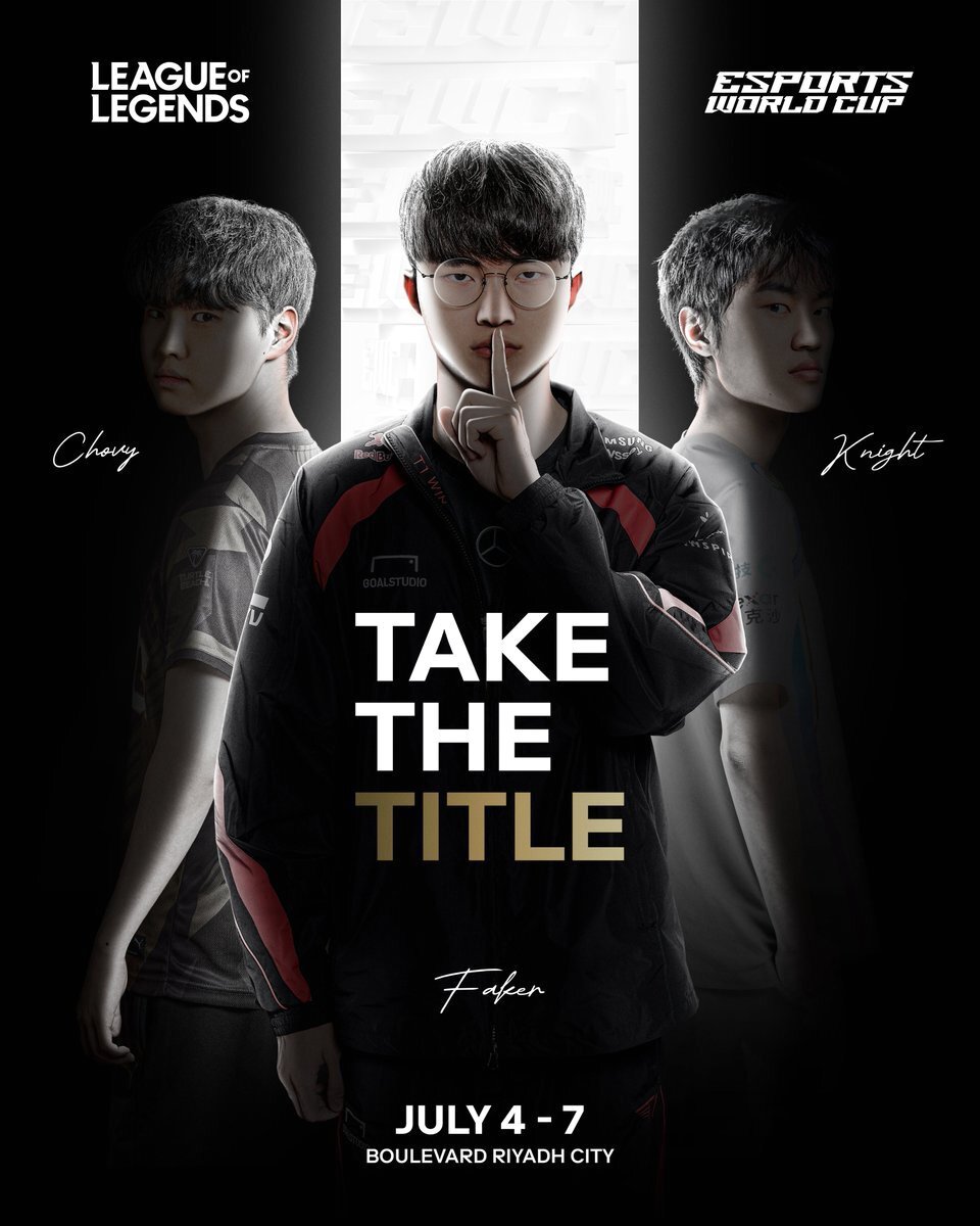 본문 이미지 - T1, 젠지는 사우디 e스포츠 연맹의 초청을 받아 롤 종목으로 참가하게 됐다. 이들의 가까운 경기 일정은 한국시간 기준 이달 5~8일이다,(EWC X 갈무리)