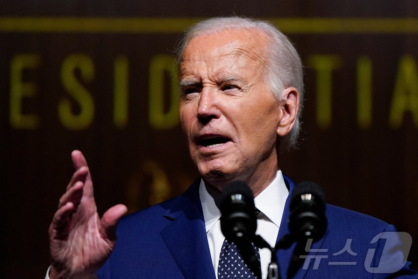 본문 이미지 - 29일(현지시간) 조 바이든 미국 대통령이 미(美) 텍사스주 오스틴에서 열린 민권법 60주년 기념 행사에 참석해 발언을 하고 있다. 2024.07.29. ⓒ 로이터=뉴스1 ⓒ News1 김종훈 기자