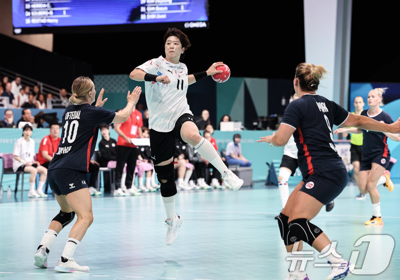 본문 이미지 - 2024 파리 올림픽에서 여자핸드볼 대표팀 유일한 해외파로 활약했던 류은희. 024.7.30/뉴스1 ⓒ News1 이동해 기자