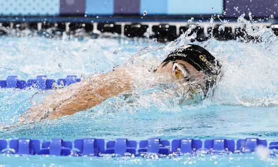 '파리 銅' 김우민, 전국체전 자유형 1500m 우승…다관왕 시동