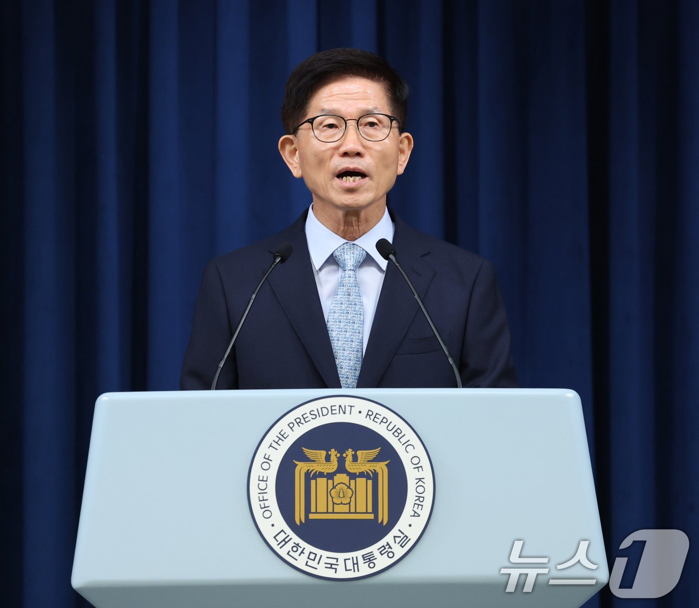 본문 이미지 - 김문수 고용노동부 장관 후보자가 31일 서울 용산 대통령실청사 브리핑룸에서 열린 인사브리핑에서 지명 소감을 말하고 있다. 2024.7.31/뉴스1 ⓒ News1 송원영 기자