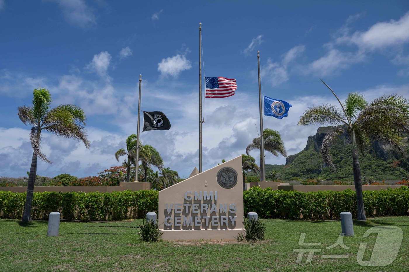 (사이판 AFP=뉴스1) 조유리기자 = 제 2차 세계대전 태평양 전쟁중 가장 치열한 격전지중 한 곳이던 사이판 전투 80주년을 맞아 지난달 27일 북마리아나제도 사이판 CNMI …