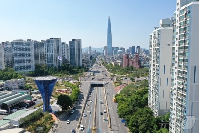  서울 송파구 가락시장 사거리 일대 &#39;트로피 파크&#39; &#40;송파구 제공&#41;