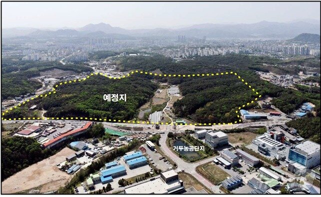 본문 이미지 - 신규 산업단지 후보지로 강원 춘천 거두일반산업단지 사업대상지.(춘천시 제공)