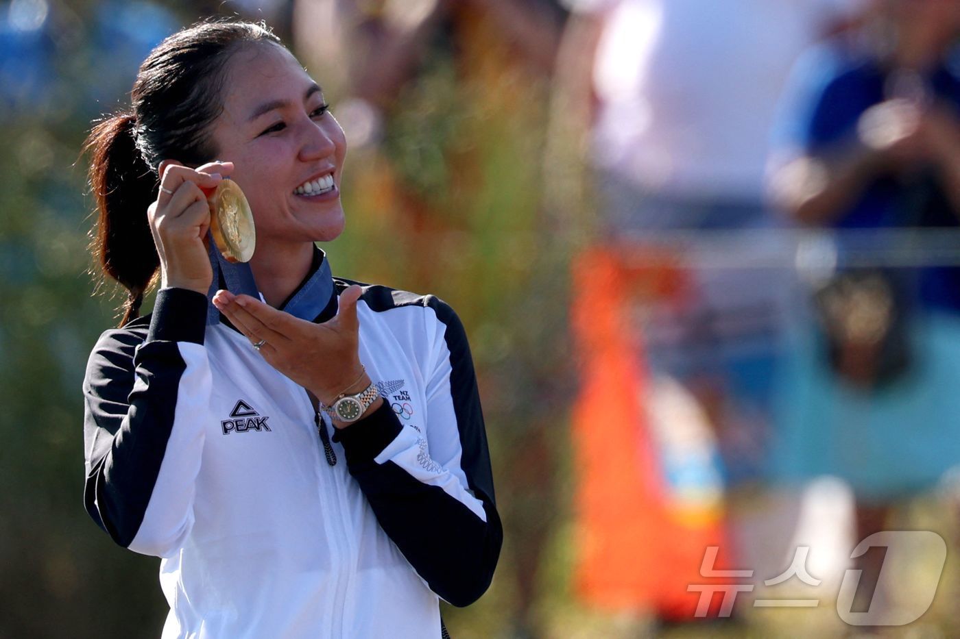 본문 이미지 - 지난해 2024 파리 올림픽에서 금메달을 땄던 리디아 고. ⓒ AFP=뉴스1