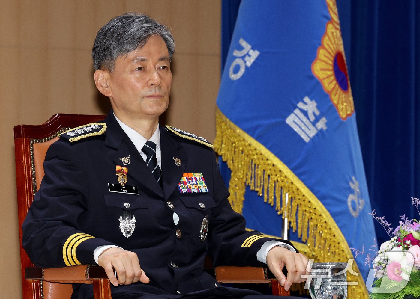 본문 이미지 - 조지호 신임 경찰청장이 12일 오후 서울 서대문구 경찰청에서 열린 제24대 경찰청장 취임식에 참석하고 있다. 2024.8.12/뉴스1 ⓒ News1 장수영 기자