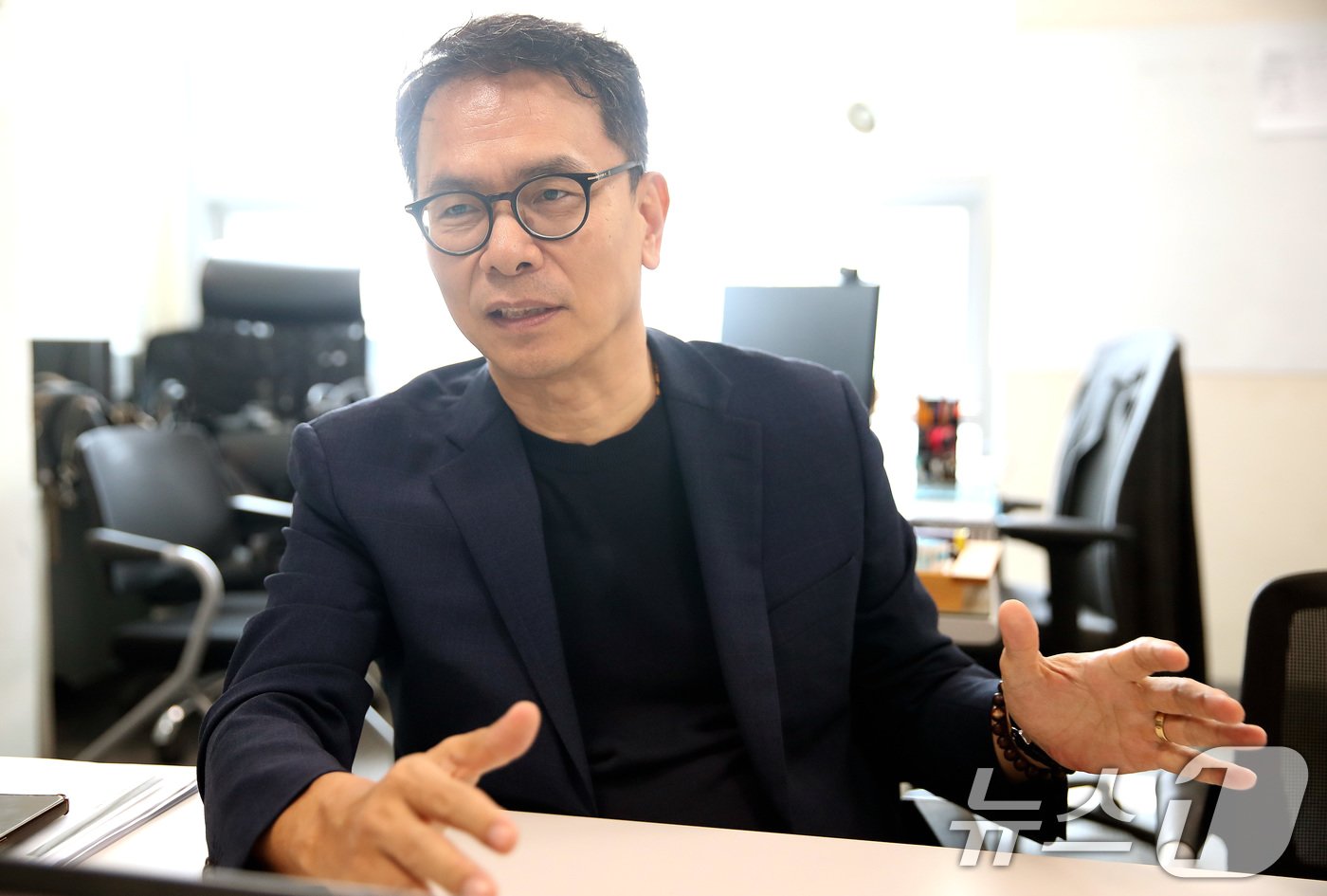 본문 이미지 - 권기재 희림종합건축사사무소 글로벌부문 대표가 12일 서울 강동구 상일로 희림종합건축사무소에서 뉴스1과 인터뷰를 하고 있다. 2024.8.12/뉴스1 ⓒ News1 임세영 기자