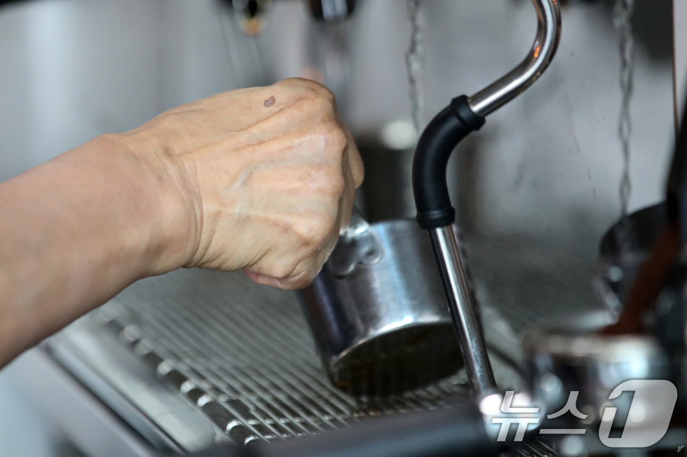 본문 이미지 - 서울 마포구민체육센터 내 카페리 망원점에서 시니어 근로자들이 근무하고 있다.ⓒ News1 이승배 기자